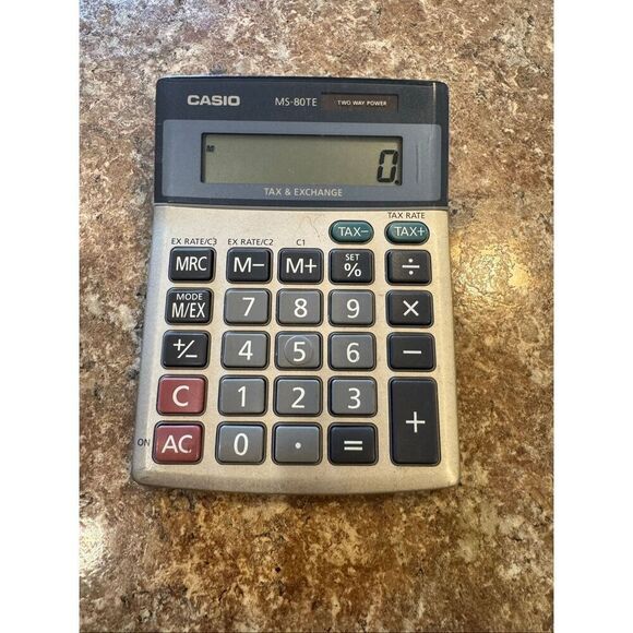 Vintage Casio MS-80TE two way power calculater - Picture 1 of 3